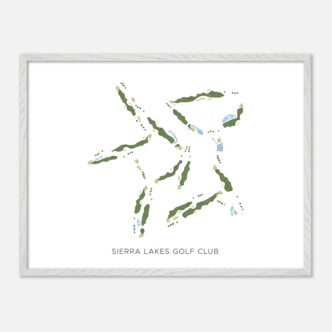 Sierra Lakes Golf Club Fontana California Modern Watercolor Poster - Image 4