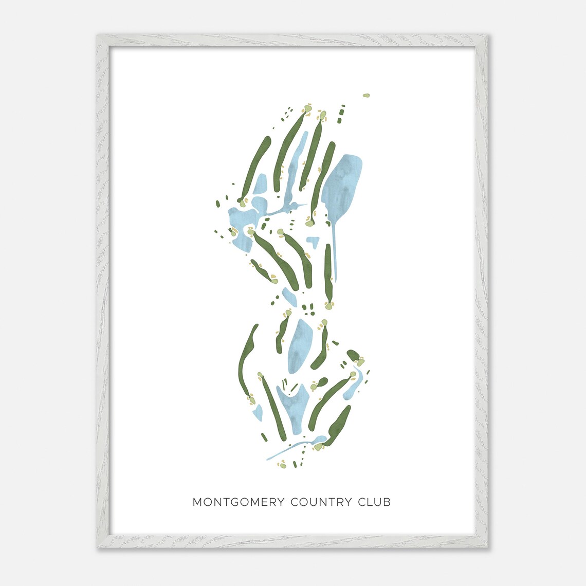 Montgomery Country Club Maryland Modern Minimalist Golf Map Poster - Image 2
