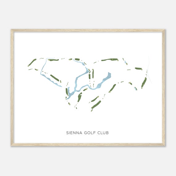 Sienna Golf Club Texas Modern Watercolor Map Golfer Gift Golf Wall Art Golf Poster Print Course Layout
