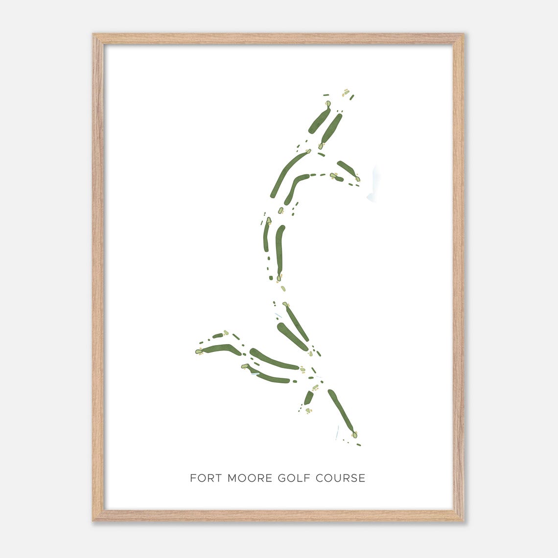 Fort Moore Golf Course Minimalist Map Art Golfer Gift Poster - Image 6