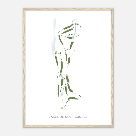 Lakeside Golf Course Ohio Modern Watercolor Map Golfer Gift Golf Wall Art Golf Poster Print Course Layout