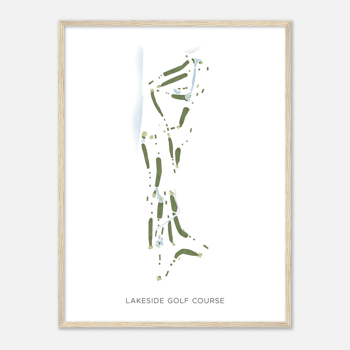 Lakeside Golf Course Ohio Modern Watercolor Map Golfer Gift Golf Wall Art Golf Poster Print Course Layout