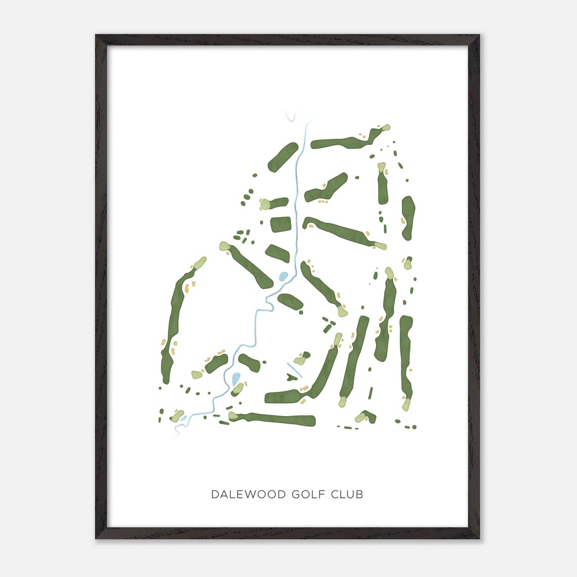 Dalewood Golf Club Cobourg Canada Modern Minimalist Map Art Poster - Image 2