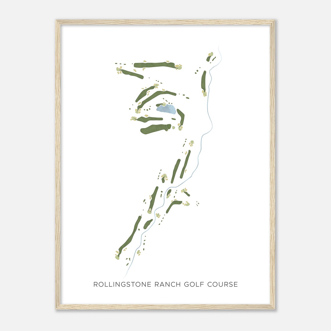 Rollingstone Ranch Golf Course Colorado Modern Watercolor Map Golfer Gift Golf Wall Art Golf Poster Print Course Layout - Image 2
