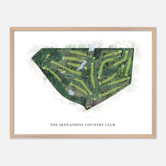 The Skenandoa Country Club In Clinton New York Classic Watercolor Map Golfer Gift Golf Wall Art Golf Poster Print Course Layout
