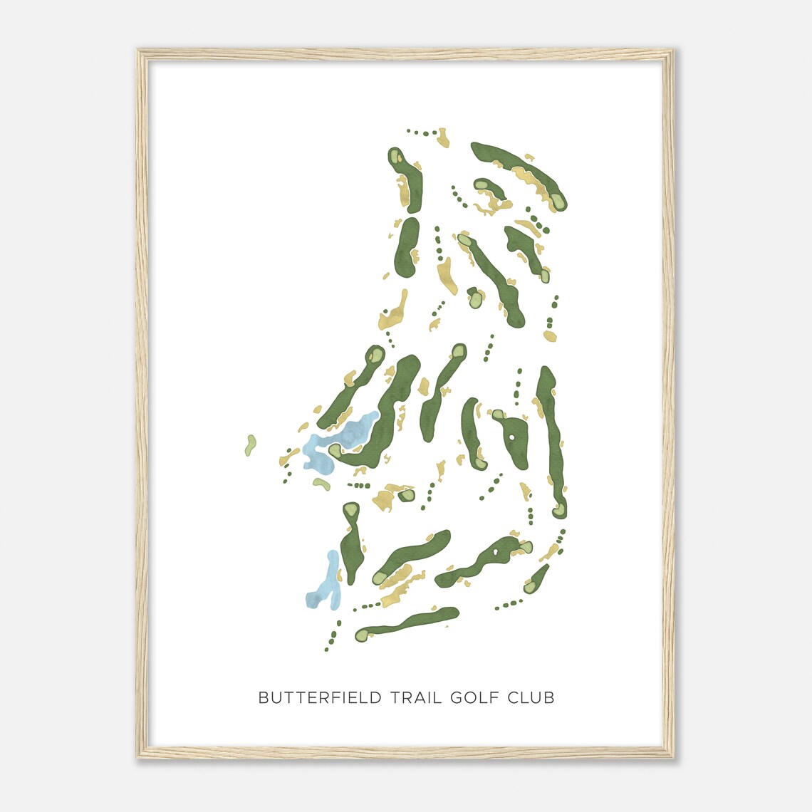 Butterfield Trail Golf Club Texas Modern Watercolor Map Golfer Gift Golf Wall Art Golf Poster Print Course Layout - Image 2