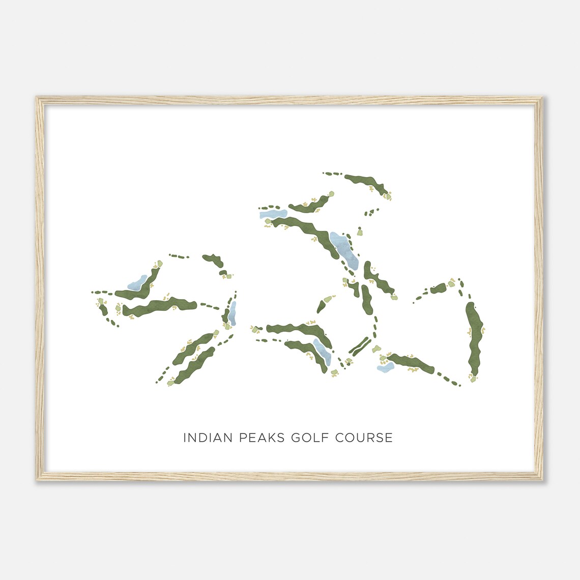 Indian Peaks Golf Course Colorado Modern Watercolor Map Golfer Gift Golf Wall Art Golf Poster Print Course Layout - Image 2