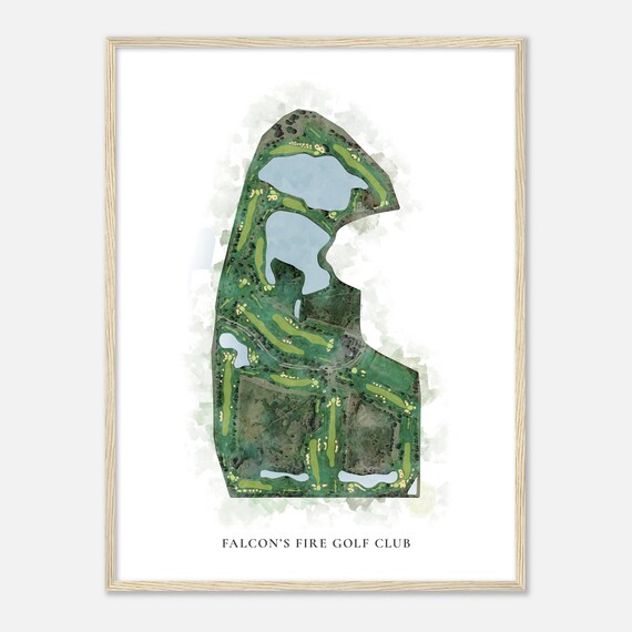 Falcon's Fire Golf Club Florida Classic Watercolor Map Golf Poster