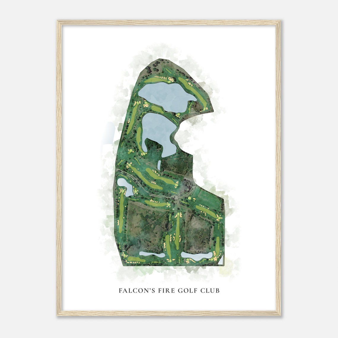 Falcon's Fire Golf Club Florida Classic Watercolor Map Golf Poster