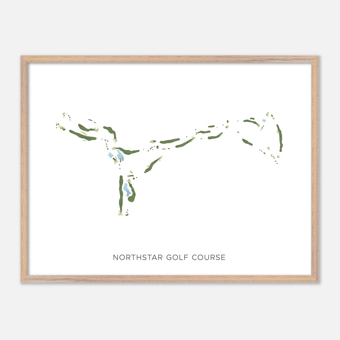 Northstar Golf Course Truckee California Modern Watercolor Map Poster
