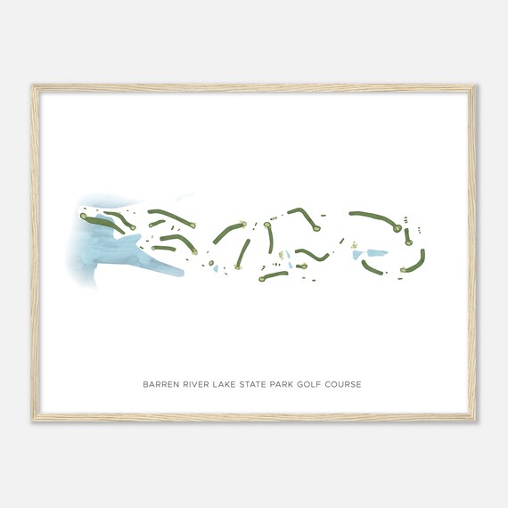 Barren River Lake State Park Golf Course Kentucky Watercolor Poster