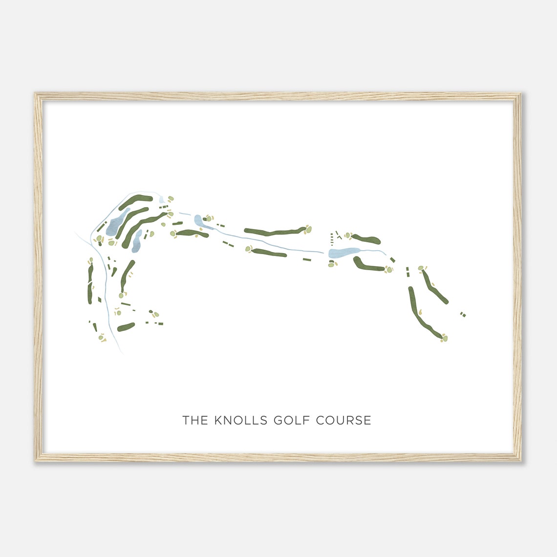 The Knolls Golf Course Poster Minimalist Map Gift for Golfers - Image 2