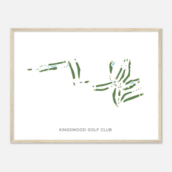 Kingswood Golf Club New Hampshire Modern Watercolor Map Golfer Gift Golf Wall Art Golf Poster Print Course Layout