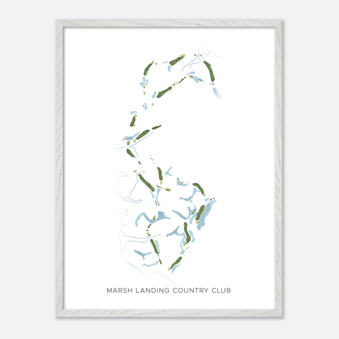 Marsh Landing Country Club Minimalist Map Art Golfer Gift Poster - Image 2