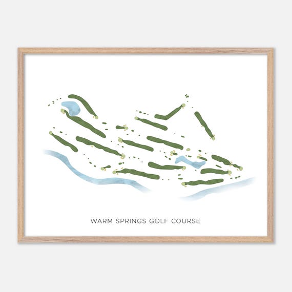 Warm Springs Golf Course In Boise Idaho Modern Watercolor Map Golfer Gift Golf Wall Art Golf Poster Print Course Layout