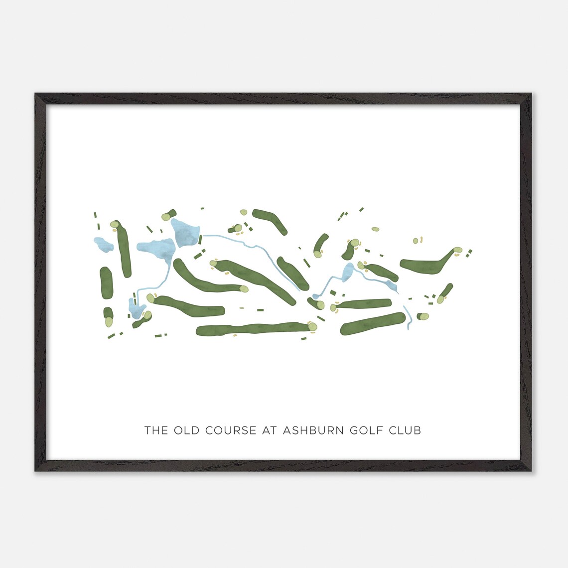 The Old Course at Ashburn Golf Club Halifax Canada Modern Watercolor Map Poster - Image 4
