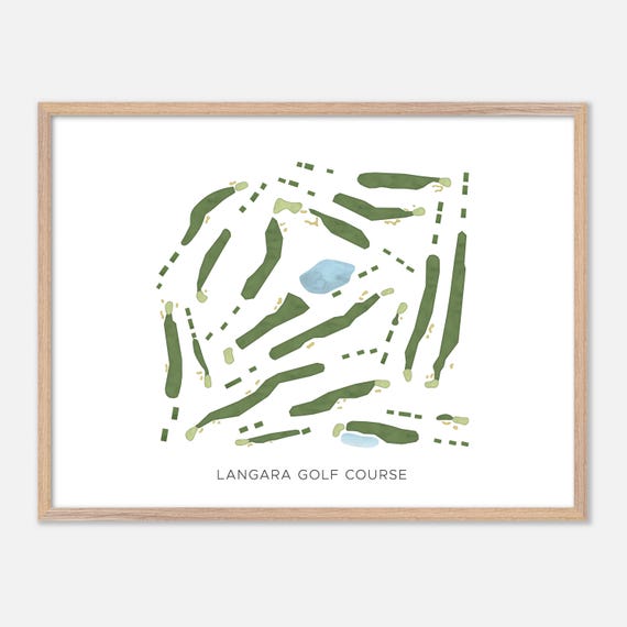 Langara Golf Course In Vancouver Canada Modern Watercolor Map Golfer Gift Golf Wall Art Golf Poster Print Course Layout