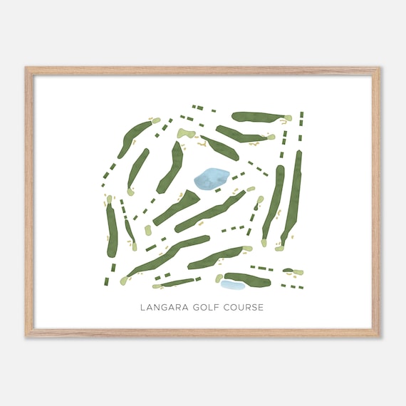 Langara Golf Course Vancouver Canada Modern Watercolor Map Poster