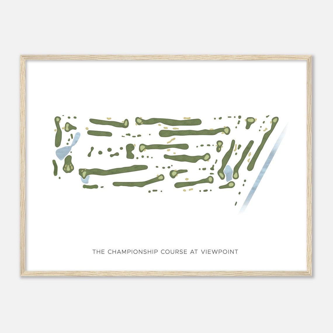 Championship Course at Viewpoint Minimal Golf Map Art Sports Poster - Image 2