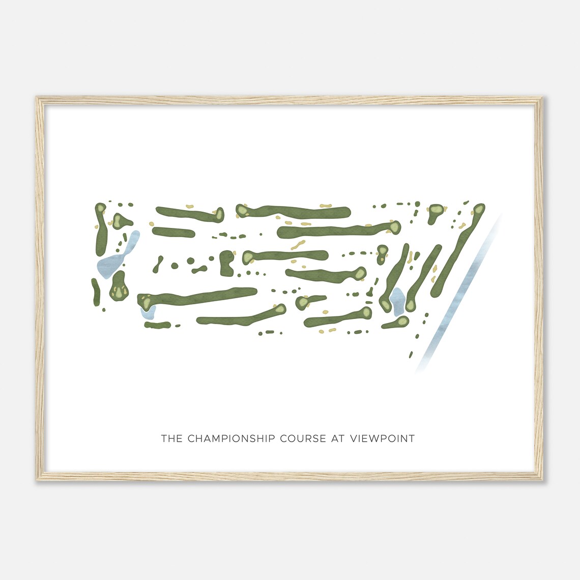 The Championship Course At Viewpoint Arizona Modern Watercolor Map Golfer Gift Golf Wall Art Golf Poster Print Course Layout - Image 2