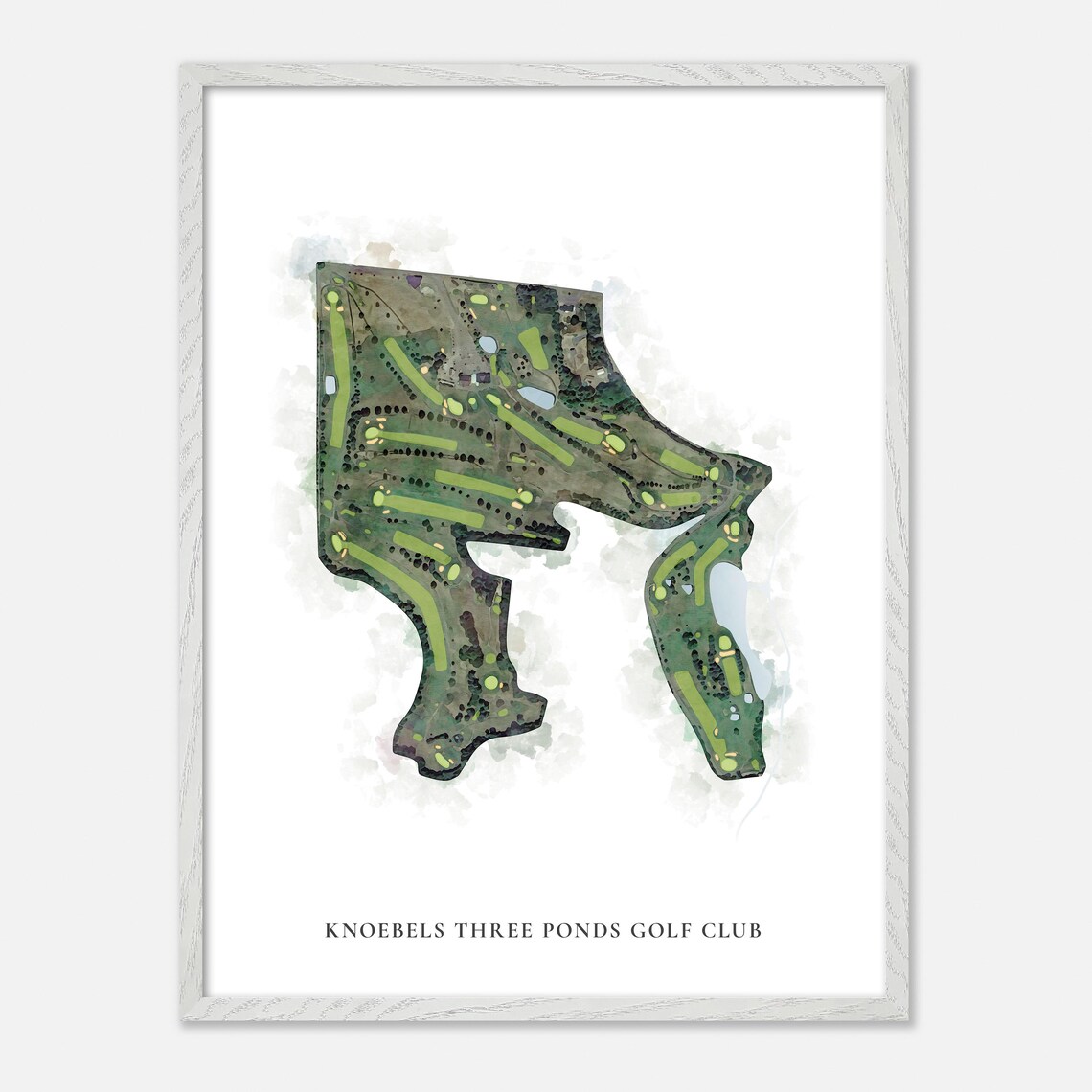 Knoebels Three Ponds Golf Club, Watercolor Map Print - Image 2