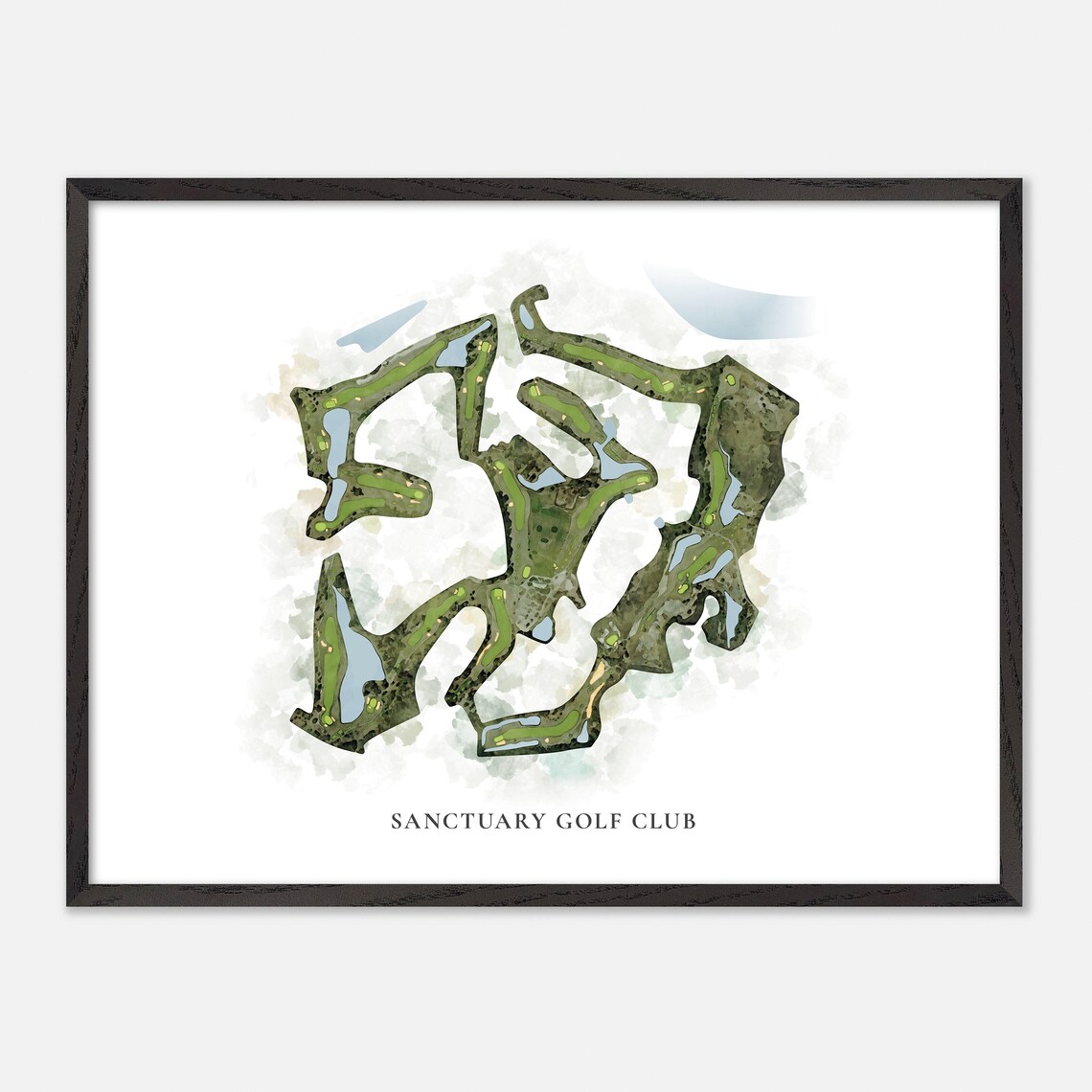 Sanctuary Golf Club Waverly Georgia Classic Watercolor Poster - Image 5