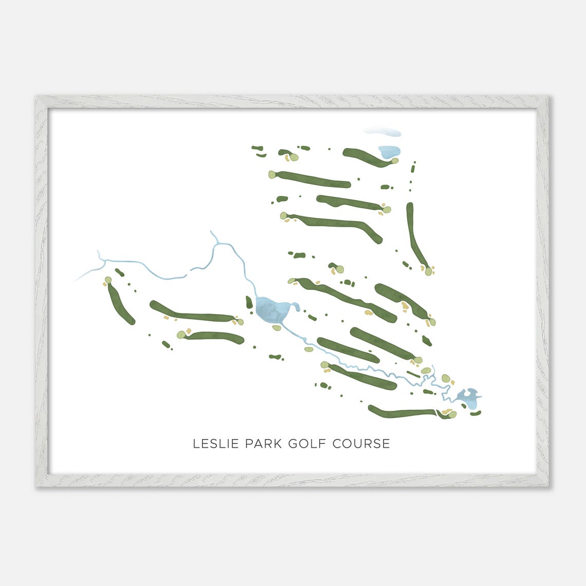 Leslie Park Golf Course Modern Minimalist Style Map Art Poster - Image 4