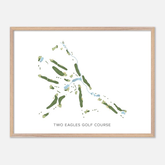 Two Eagles Golf Course Canada Modern Scenic Watercolor Map Poster