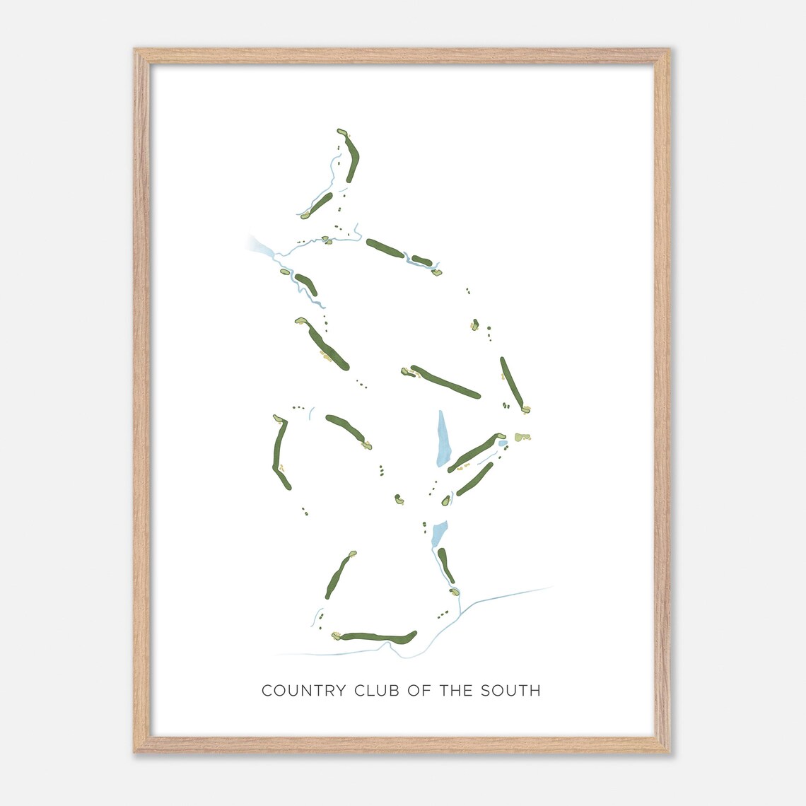Country Club Of The South Georgia Modern Watercolor Map Poster - Image 2