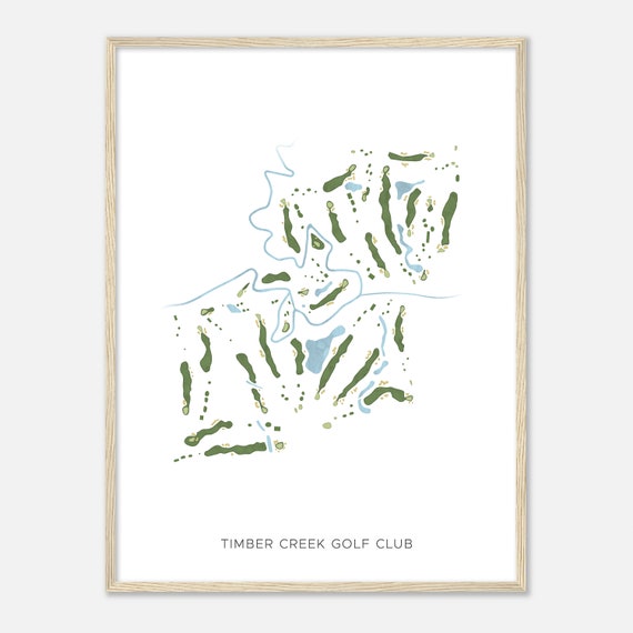 Timber Creek Golf Club Texas Modern Watercolor Map Golfer Gift Golf Wall Art Golf Poster Print Course Layout