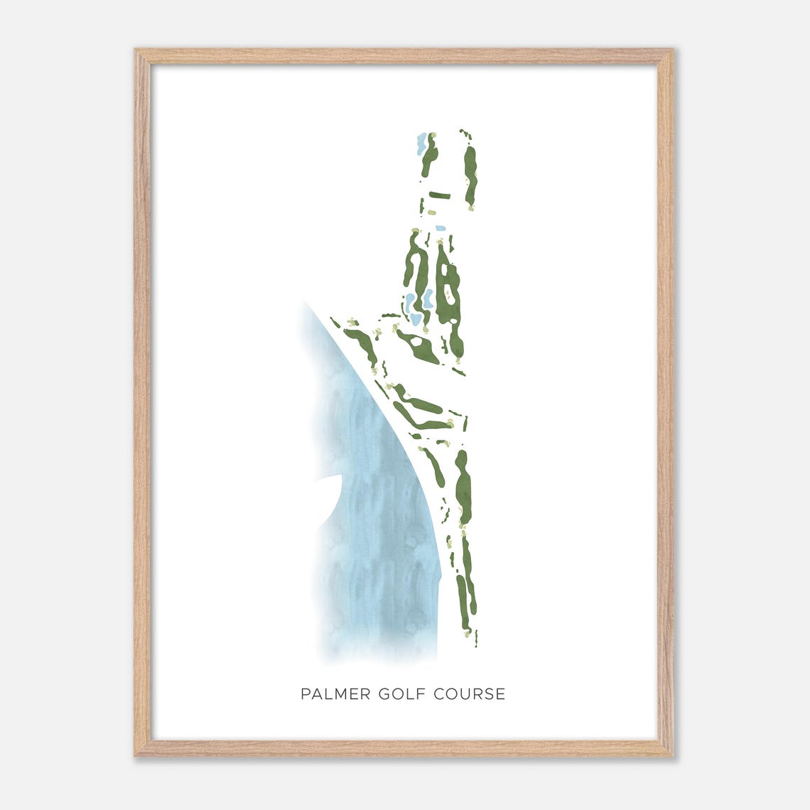 Palmer Golf Course Palmer Alaska Modern Watercolor Map Poster - Image 2