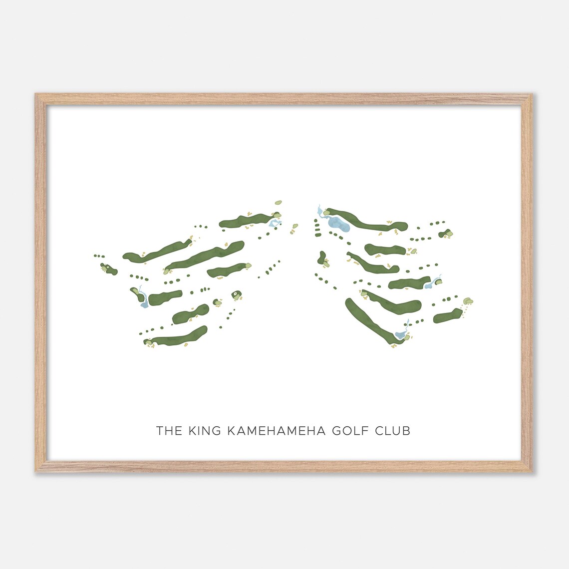 The King Kamehameha Golf Club Hawaii Modern Watercolor Map Poster
