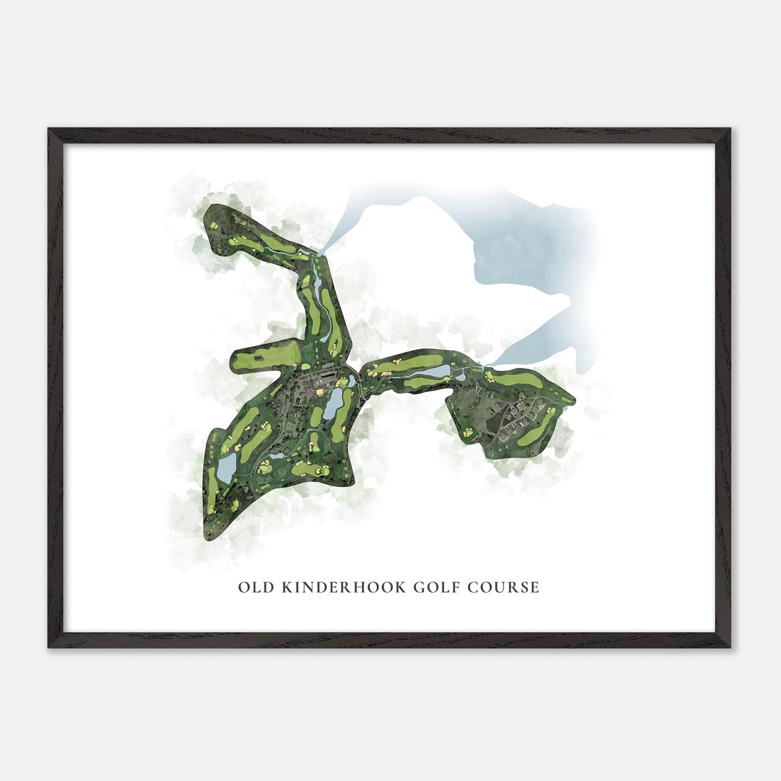 Old Kinderhook Golf Course Missouri Classic Watercolor Map Poster - Image 4