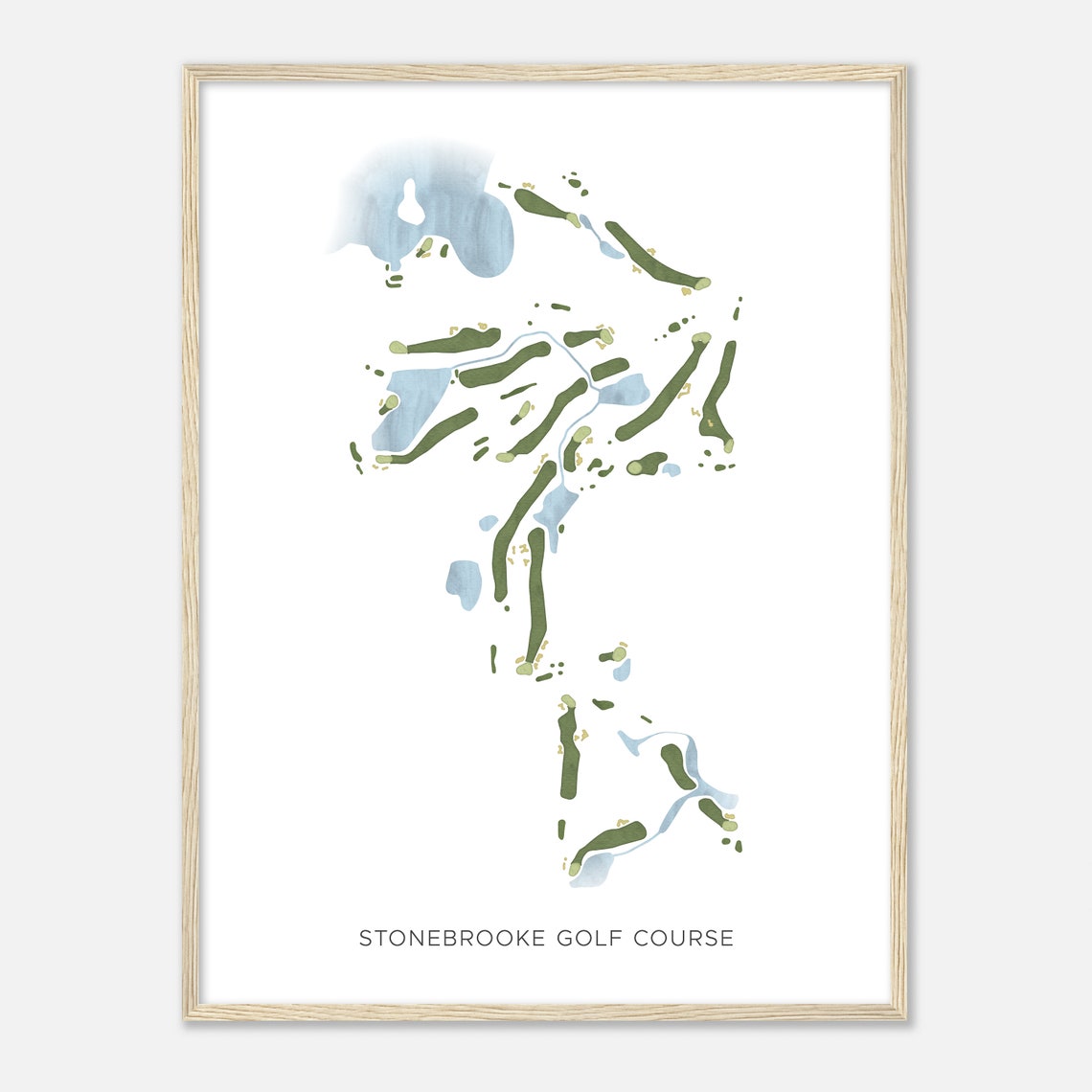 Stonebrooke Golf Course Minnesota Modern Watercolor Map Golfer Gift Golf Wall Art Golf Poster Print Course Layout