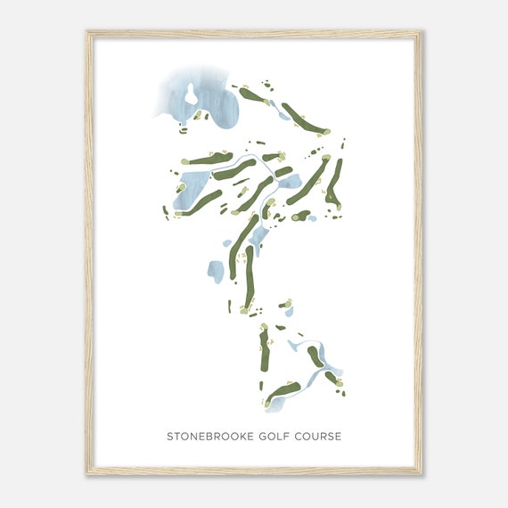 Stonebrooke Golf Course Minnesota Modern Watercolor Map Golfer Gift Golf Wall Art Golf Poster Print Course Layout