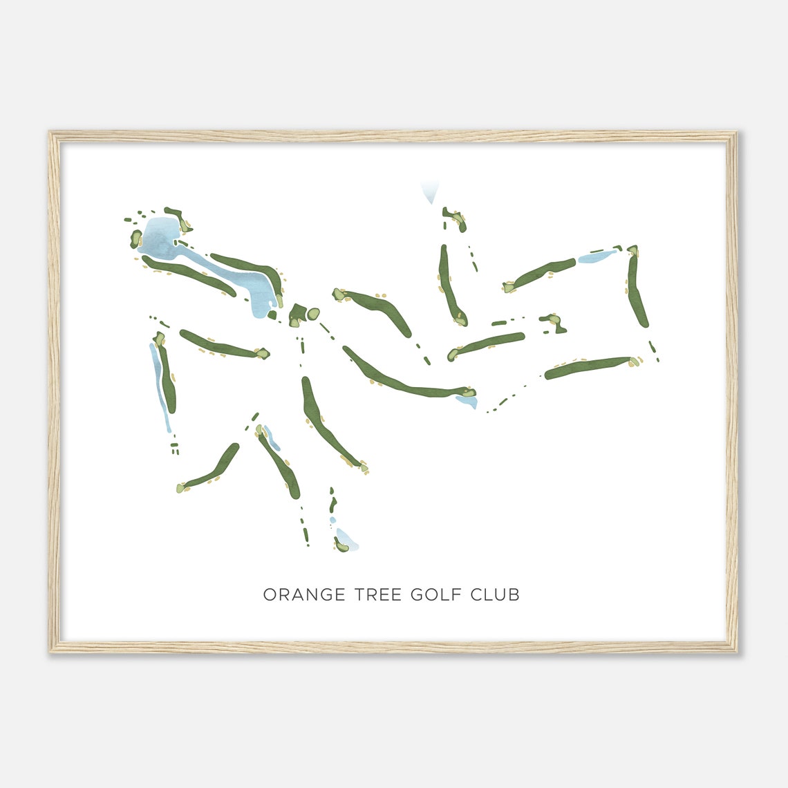 Orange Tree Golf Club Florida Golf Course Map Modern Minimalist Poster