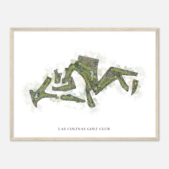 Las Colinas Golf Club Arizona Classic Watercolor Map Golfer Gift Golf Wall Art Golf Poster Print Course Layout