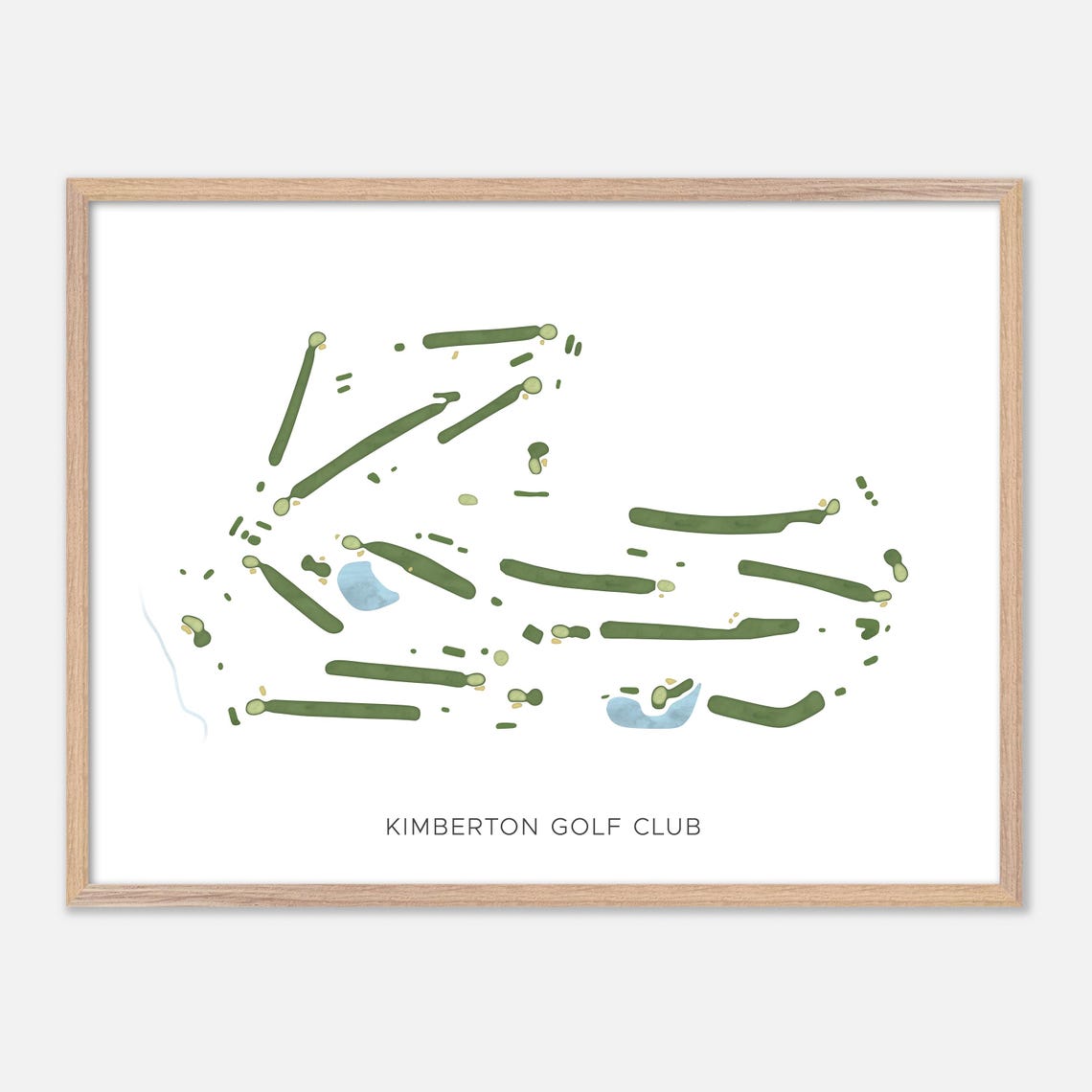 Kimberton Golf Club Pennsylvania Modern Watercolor Map Poster