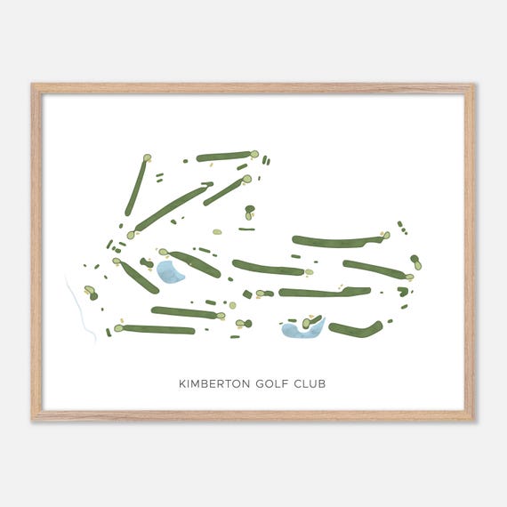 Kimberton Golf Club In Phoenixville Pennsylvania Modern Watercolor Map Golfer Gift Golf Wall Art Golf Poster Print Course Layout