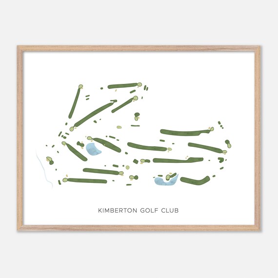 Kimberton Golf Club Pennsylvania Modern Watercolor Map Poster