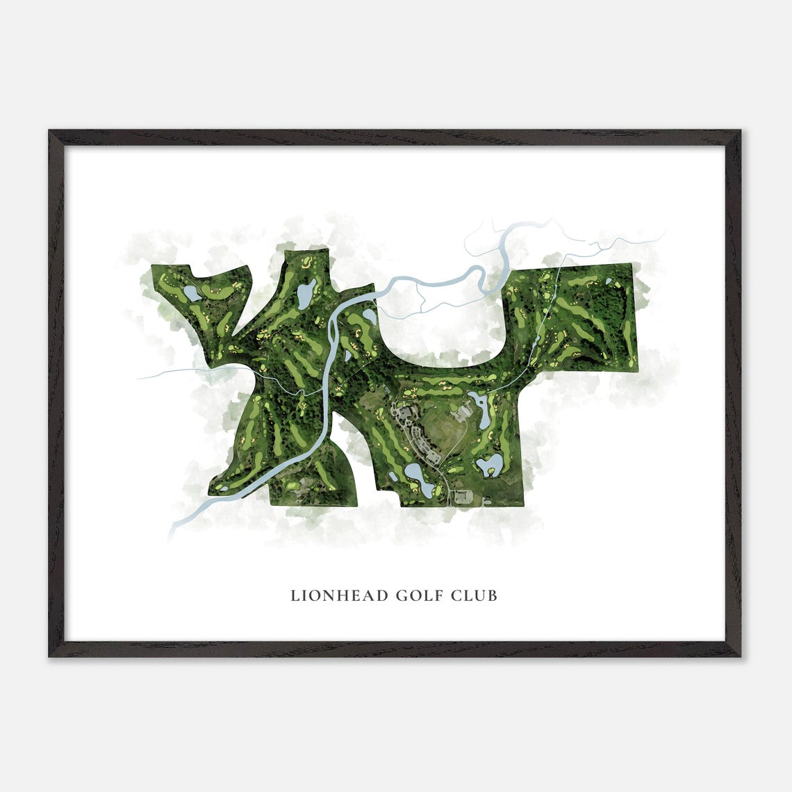 Lionhead Golf Club Canada Classic Watercolor Golf Map Poster - Image 4
