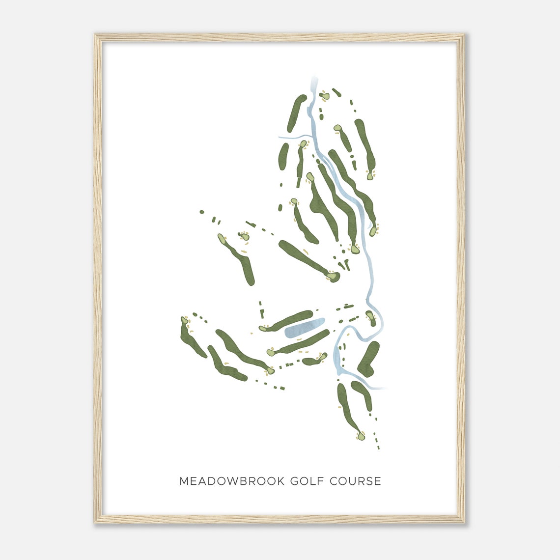 Meadowbrook Golf Course South Dakota Modern Watercolor Map Golfer Gift Golf Wall Art Golf Poster Print Course Layout - Image 2