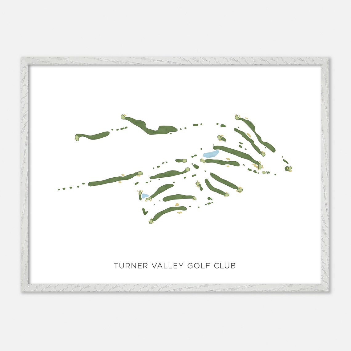 Turner Valley Golf Club Diamond Valley Canada Modern Watercolor Course Map Poster - Image 3
