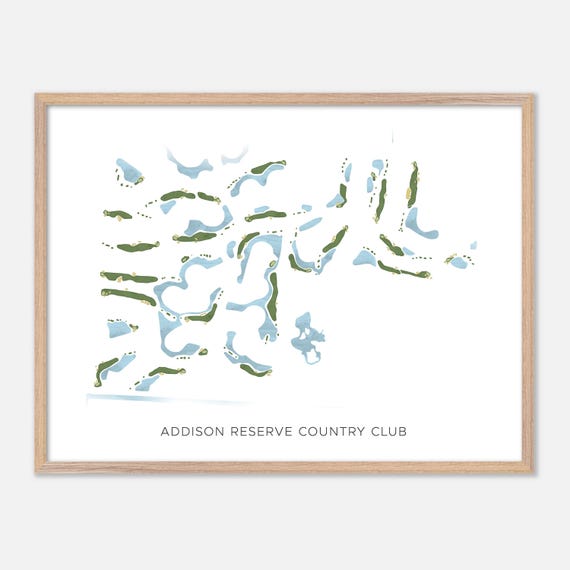 Addison Reserve Country Club In Delray Beach Florida Modern Watercolor Map Golfer Gift Golf Wall Art Golf Poster Print