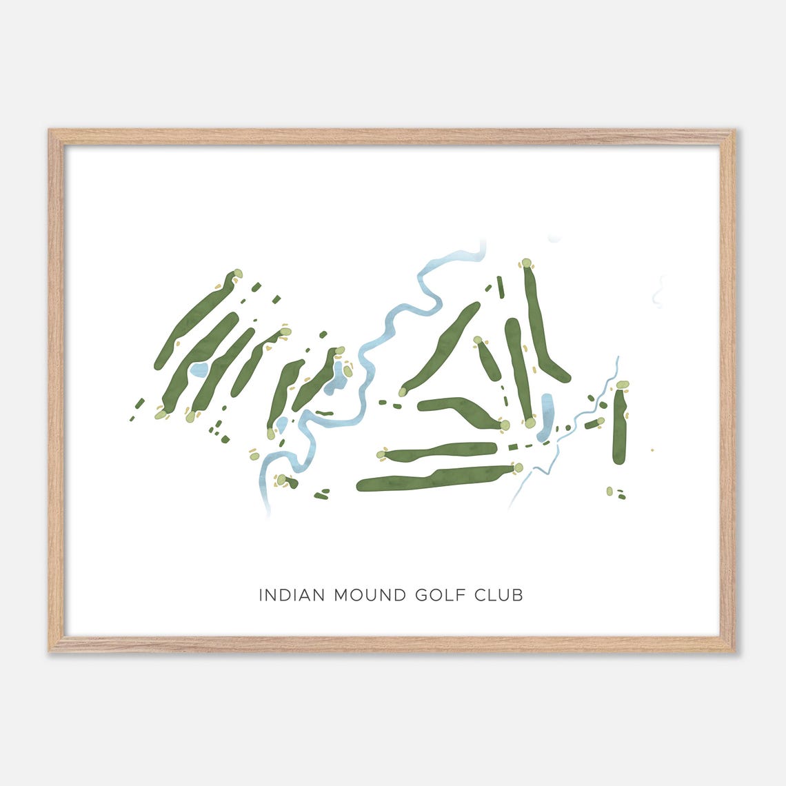Indian Mound Golf Club In Ossipee New Hampshire Modern Watercolor Map Golfer Gift Golf Wall Art Golf Poster Print Course Layout