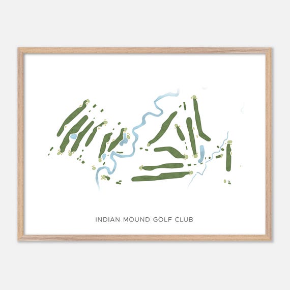 Indian Mound Golf Club In Ossipee New Hampshire Modern Watercolor Map Golfer Gift Golf Wall Art Golf Poster Print Course Layout