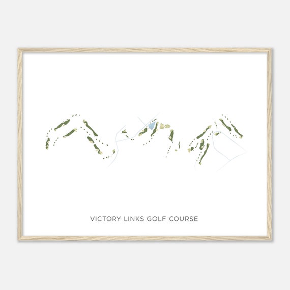 Victory Links Golf Course Minnesota Modern Watercolor Map Golfer Gift Golf Wall Art Golf Poster Print Course Layout