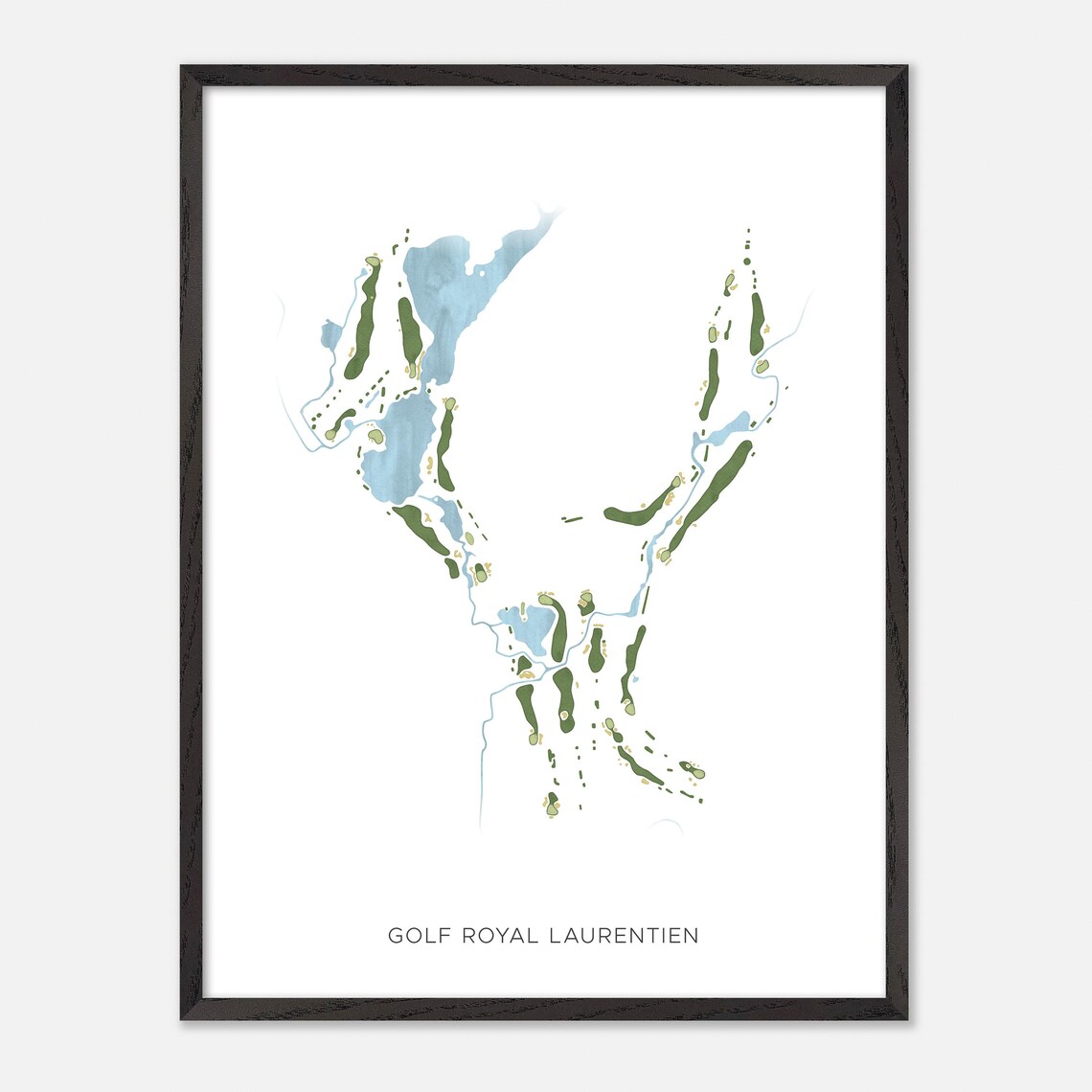 Golf Royal Laurentien Canada Modern Watercolor Golf Map Poster - Image 2