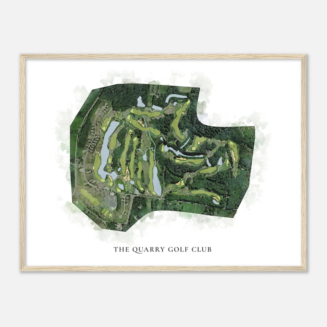 The Quarry Golf Club Ohio Classic Watercolor Map Poster Gift - Image 2