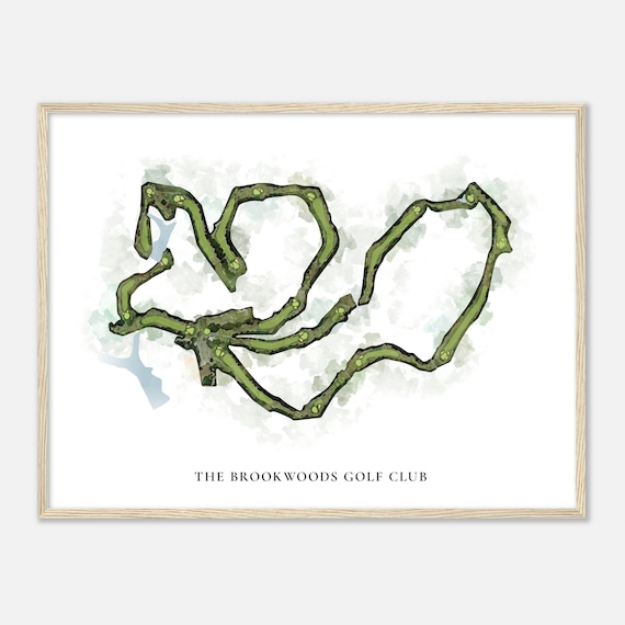 The Brookwoods Golf Club Virginia Classic Watercolor Golf Course Map Poster
